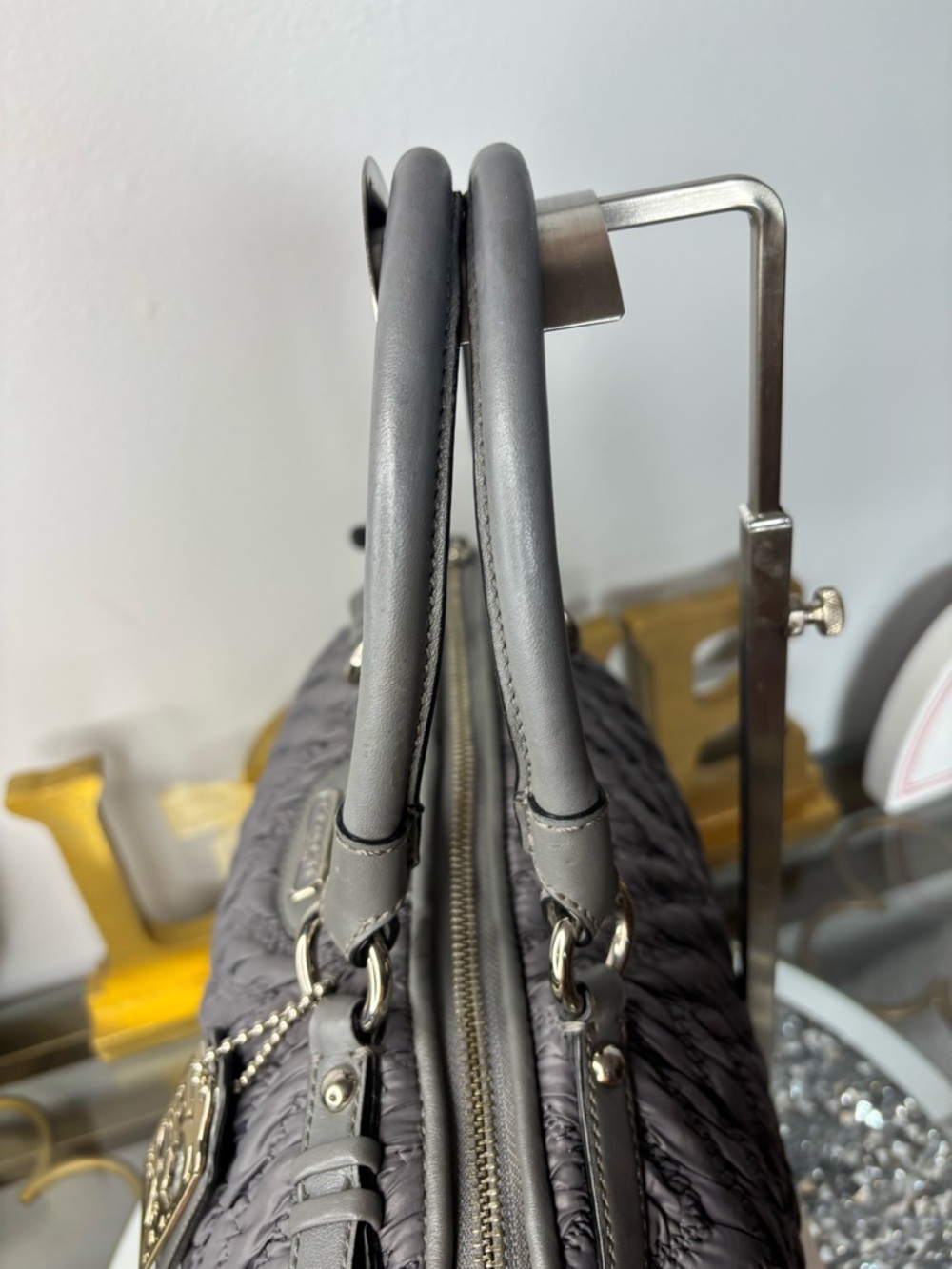 Coach 2011 Madison 70th Anniversary Quilted Chevron Nylon Satchel EUC - Picture 11 of 16